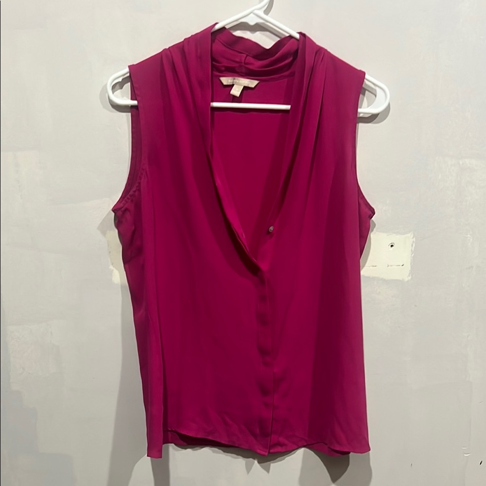 Sleeveless Magenta Drape Top